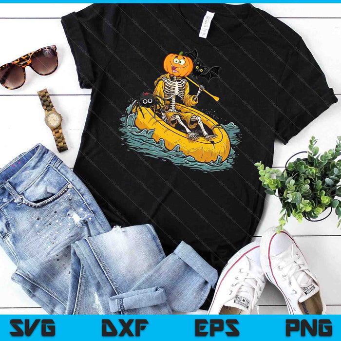 Kayaking Skeleton Funny Halloween Kayak SVG PNG Digital Cutting Files