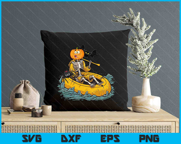 Kayaking Skeleton Funny Halloween Kayak SVG PNG Digital Cutting Files