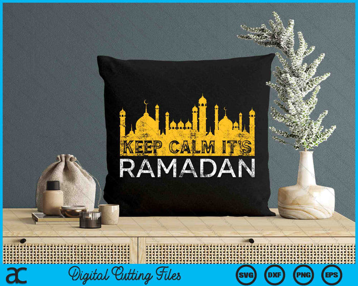 Blijf kalm, het is Ramadan Kareem Eid Mubarak SVG PNG digitale snijbestanden