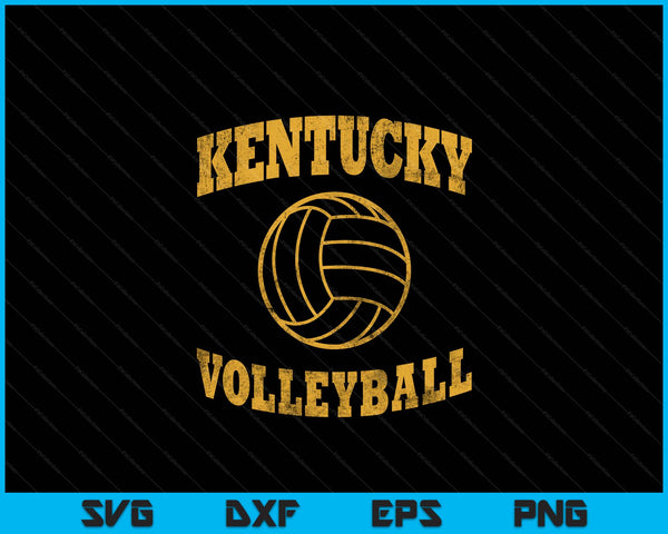 Kentucky Volleyball Classic Vintage Distressed SVG PNG Digital Cutting Files