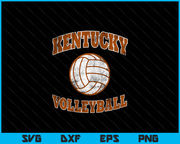 Kentucky Volleyball Vintage Distressed SVG PNG Digital Cutting Files
