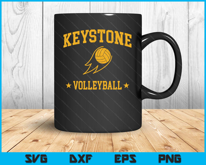 Keystone Volleyball Vintage Gameday Retro Volleyball Lover SVG PNG Digital Printable Files