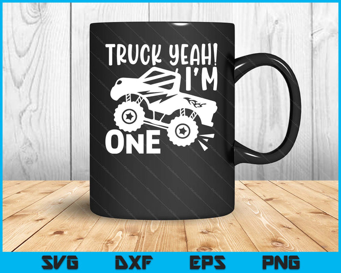 Kids 1st Birthday Gift Truck Yeah I'm One Joke Family SVG PNG Digital Cutting Files