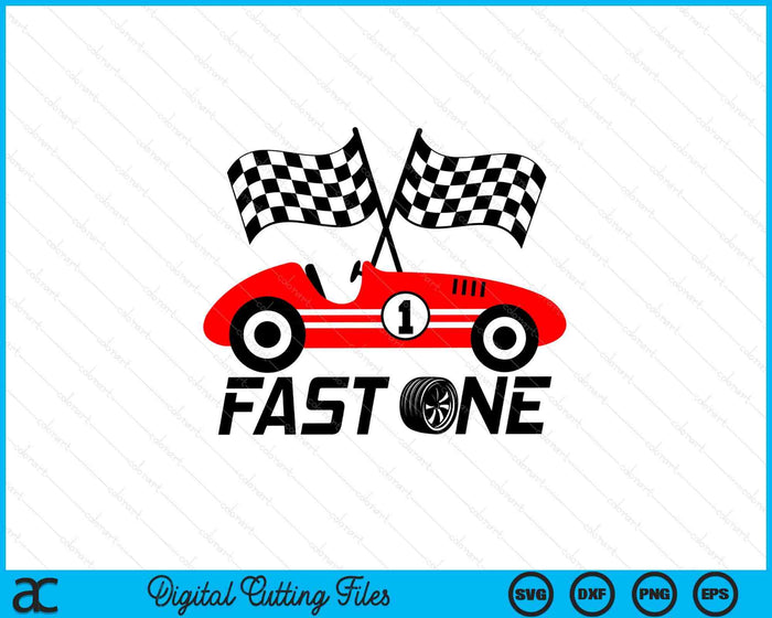 Kids 1st Birthday Race Car 1 Year Old Car Racing SVG PNG Digital Printable File