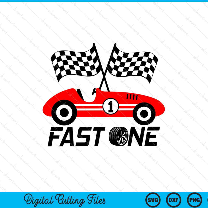 Kids 1st birthday race car 1 year old car racing SVG cut file