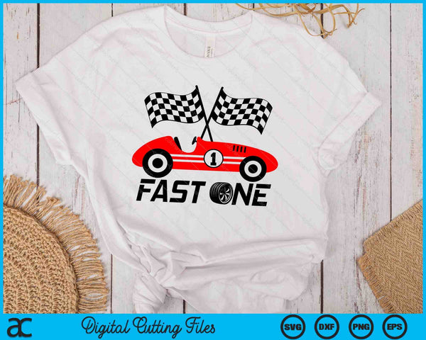 Kids 1st Birthday Race Car 1 Year Old Car Racing SVG PNG Digital Printable File