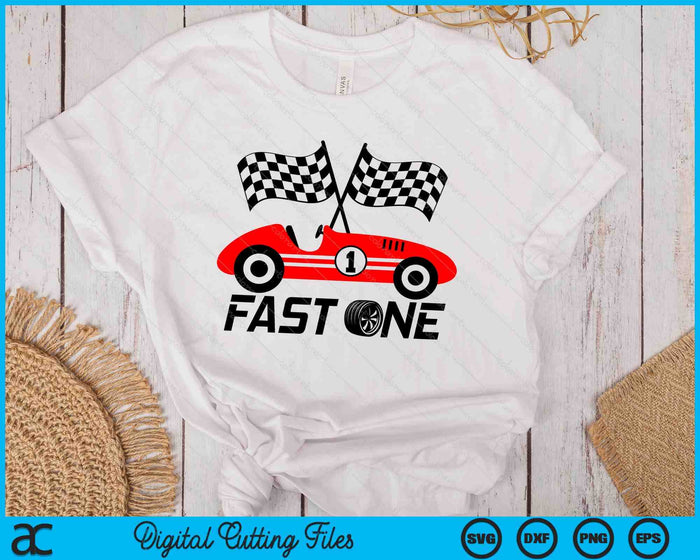 Kids 1st Birthday Race Car 1 Year Old Car Racing SVG PNG Digital Printable File