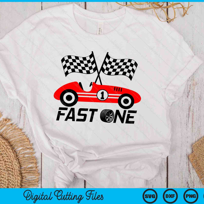 Kids 1st Birthday Race Car 1 Year Old Car Racing SVG PNG Digital Printable File