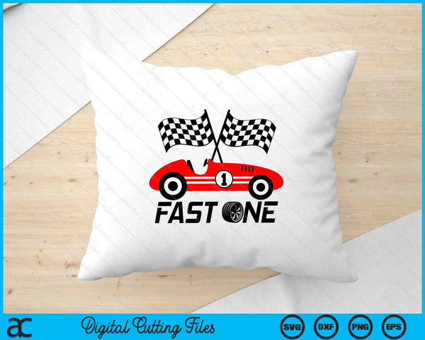 Kids 1st Birthday Race Car 1 Year Old Car Racing SVG PNG Digital Printable File