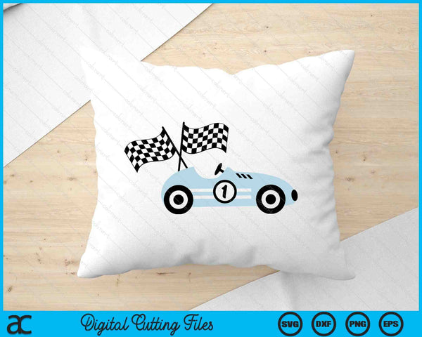 Kids 1st Birthday Race Car 1 Year Old Car Racing SVG PNG Digital Printable Files