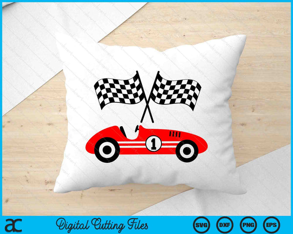 Kids 1st Birthday Race Car 1 Year Old Car Racing SVG PNG Digital Printable Files