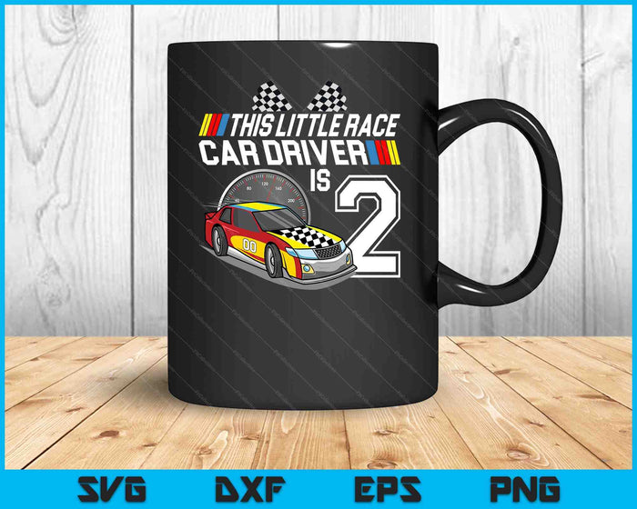 Kids 2 Year Old Race Car Birthday 2nd Stock Car Racing Party SVG PNG Digital Cutting Files