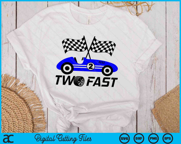 Kids 2nd Birthday Race Car 2 Year Old Car Racing SVG PNG Digital Printable Files