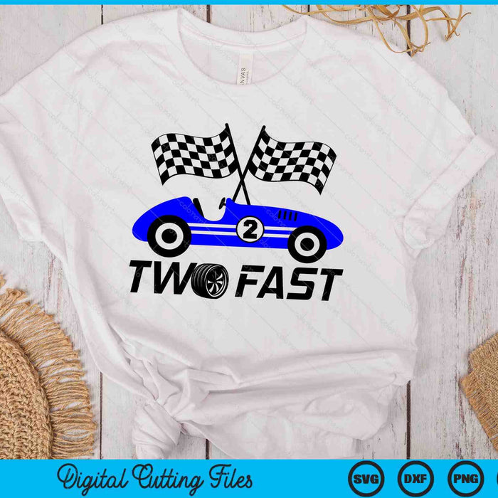 Kids 2nd Birthday Race Car 2 Year Old Car Racing SVG PNG Digital Printable Files