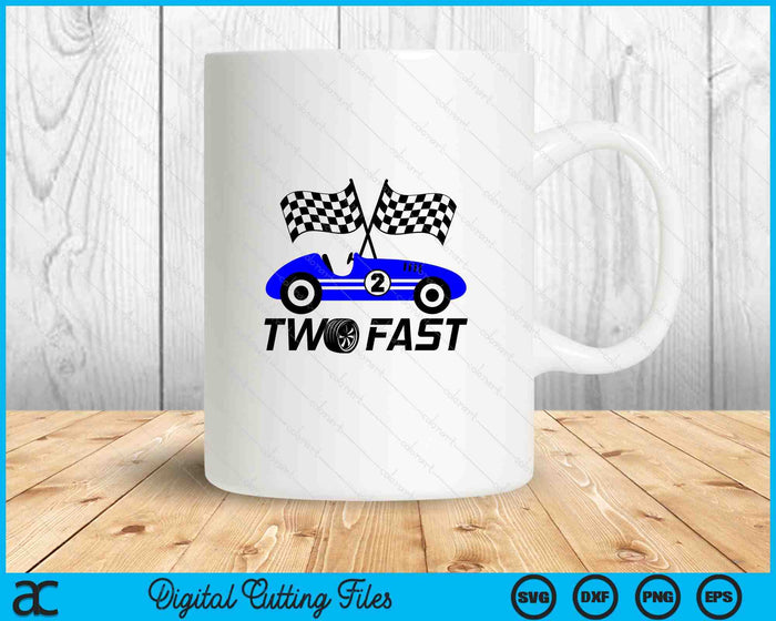 Kids 2nd Birthday Race Car 2 Year Old Car Racing SVG PNG Digital Printable Files