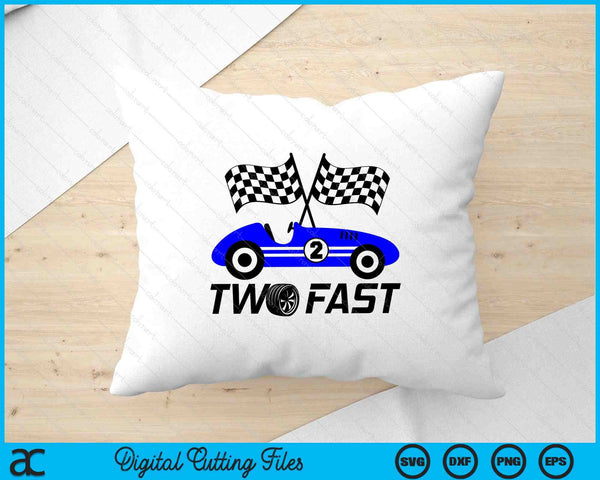 Kids 2nd Birthday Race Car 2 Year Old Car Racing SVG PNG Digital Printable Files