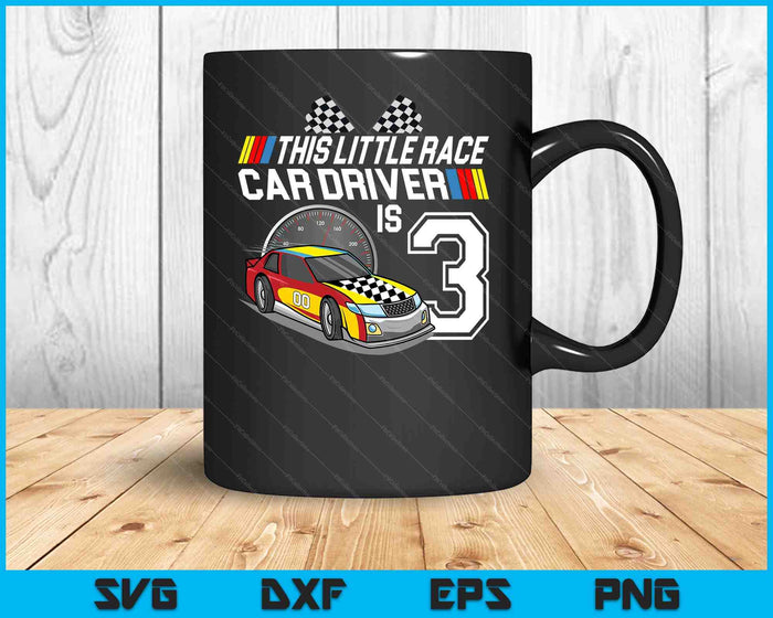 Kids 3 Year Old Race Car Birthday 3rd Stock Car Racing Party SVG PNG Digital Cutting Files