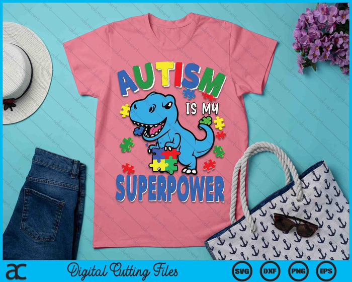 Kids Autism Is My Superpower Funny Awareness Boy Toddler SVG PNG Digital Printable Files