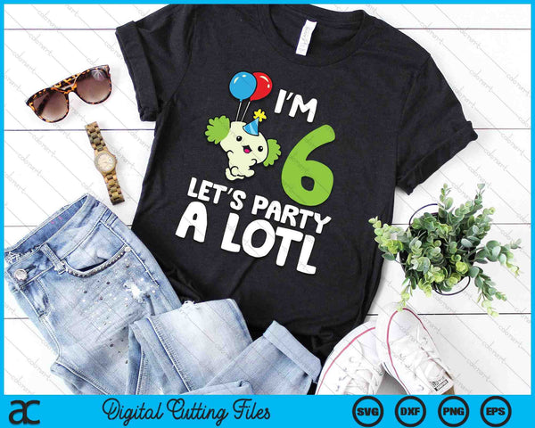 Kids Axolotl 6th Birthday Axolotl I'm 6 Lets Party A Lotl Axolotl SVG PNG Digital Printable Files