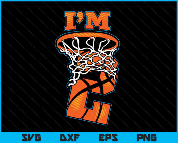 Kids basketball I'm 2 2th birthday SVG cut file