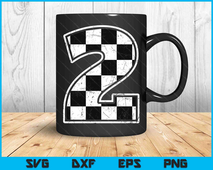 Kids Birthday Boy 2 Two Race Car 2nd Birthday Racing Car SVG PNG Digital Cutting Files