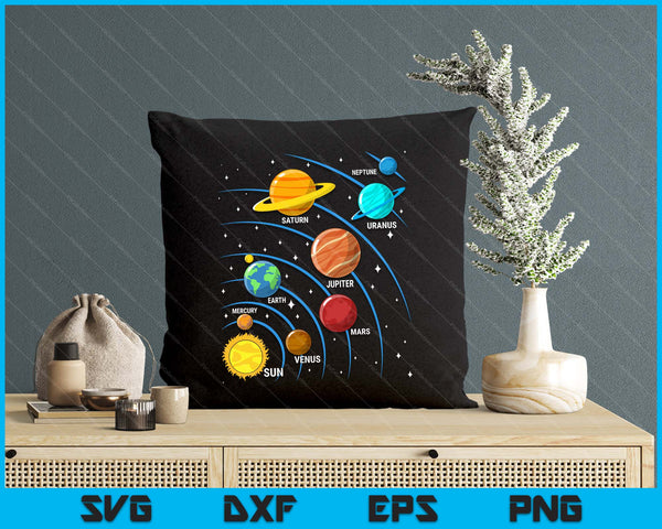 Colorful Planets Solar Systems Mens Boys Space Science SVG PNG Digital Printable Files