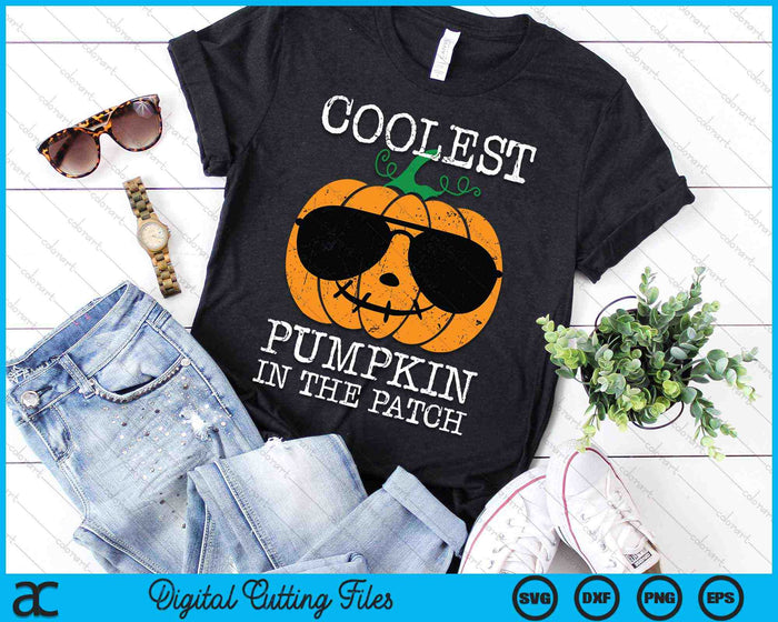 Coolest Pumpkin In The Patch Halloween Boys Girls Teens SVG PNG Cutting Printable Files
