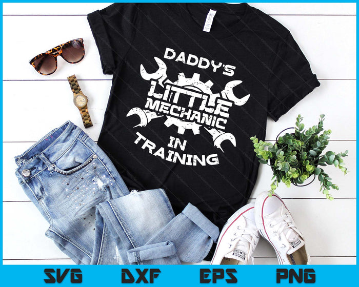 Kids Daddys Little Mechanic In Training SVG PNG Digital Printable Files