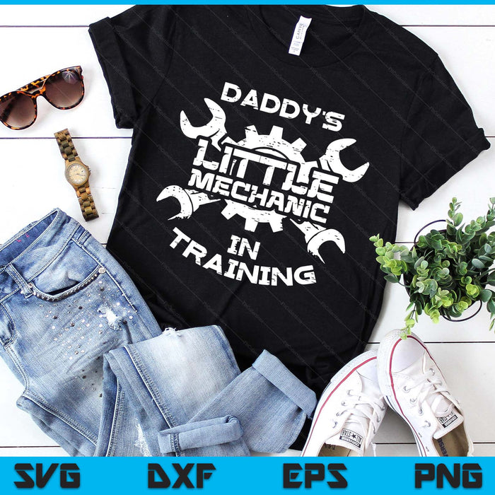 Kids Daddys Little Mechanic In Training SVG PNG Digital Printable Files