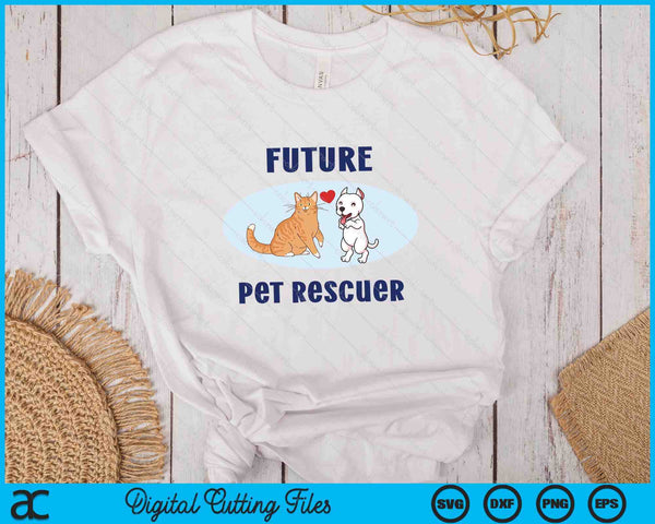 Kids Future Pet Rescuer Kids Dog Rescue Animal Lover Kids SVG PNG Digital Cutting File