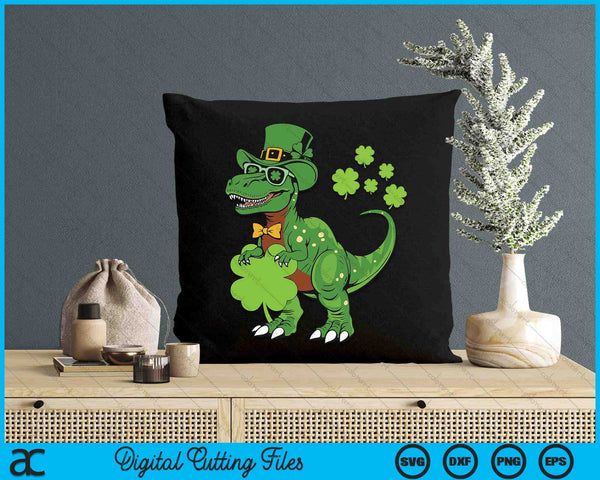 Kids Happy St Pat Trex Day Dino St Patricks Day SVG PNG Digital Printable Files