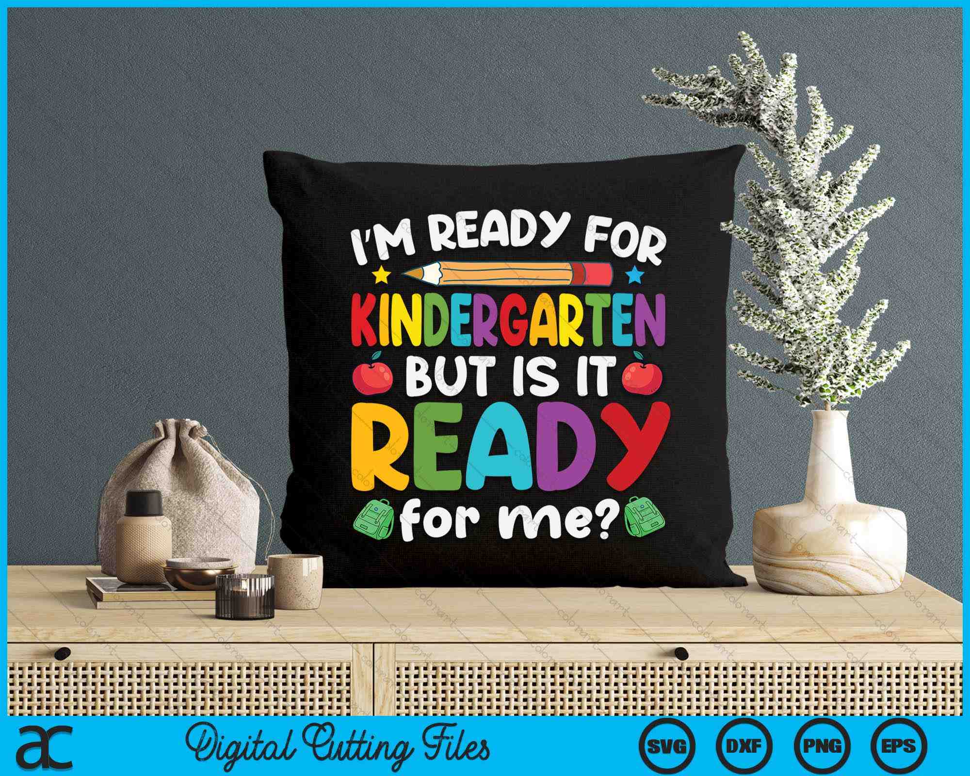 Kids Im Ready For Kindergarten First Day Of School SVG Cutting Files ...