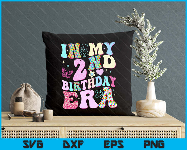 Kids In My 2nd Birthday Era Girl Gifts Second Bday 2 Year Old SVG PNG Digital Printable Files