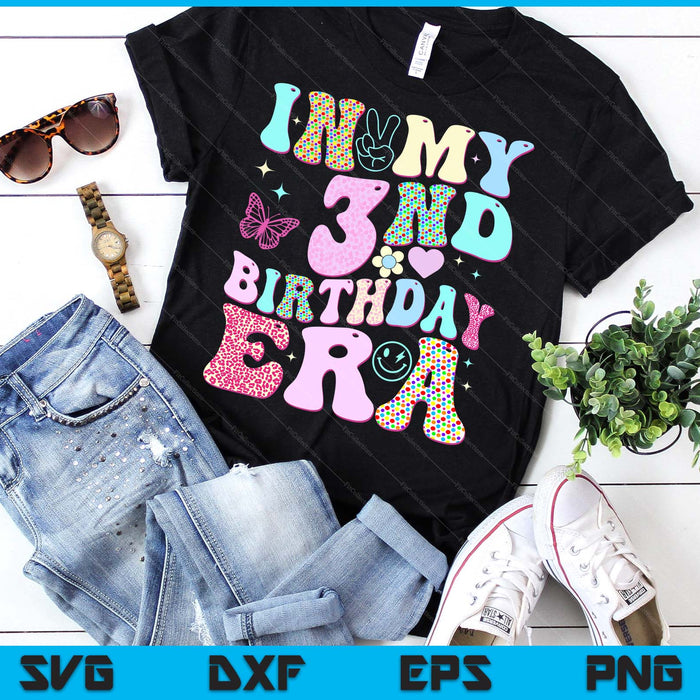 Kids In My 3rd Birthday Era Girl Gifts Third Bday 3 Year Old SVG PNG Digital Printable Files