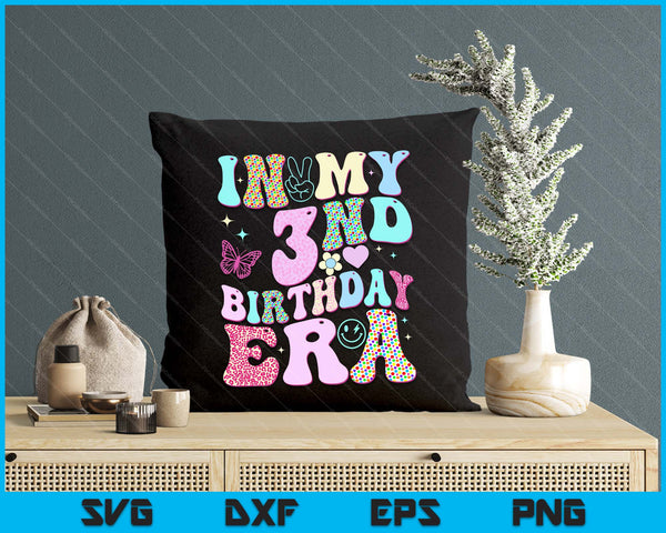 Kids In My 3rd Birthday Era Girl Gifts Third Bday 3 Year Old SVG PNG Digital Printable Files