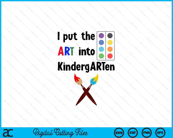 Kids Kindergarten For Artistic Creative Boys Girls Art Painting SVG PNG Digital Cutting Files