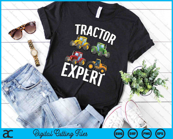 Kids Tractor Expert Funny Boys Tractors Toddler SVG PNG Digital Cutting Files