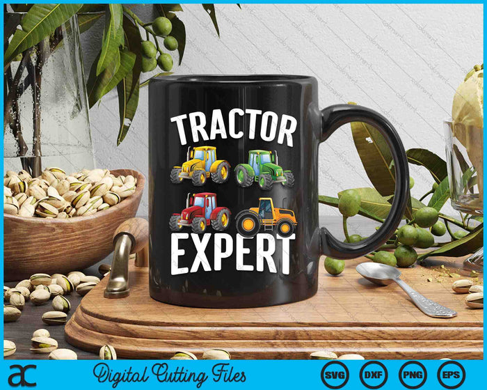 Kids Tractor Expert Funny Boys Tractors Toddler SVG PNG Digital Cutting Files