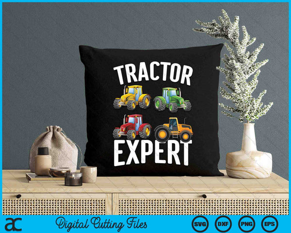 Kids Tractor Expert Funny Boys Tractors Toddler SVG PNG Digital Cutting Files