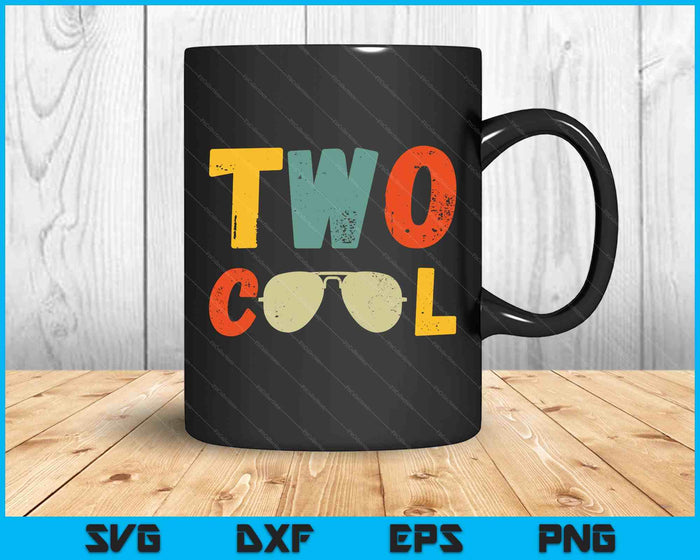 Kids Two Cool 2 Years Old Birthday For Boy Birthday Party Boys SVG PNG Digital Printable Files