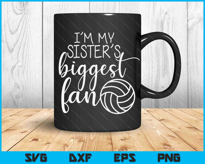 Kids Volleyball Big Sisters Biggest Fan For Toddler Boys Girls SVG PNG Digital Cutting Files