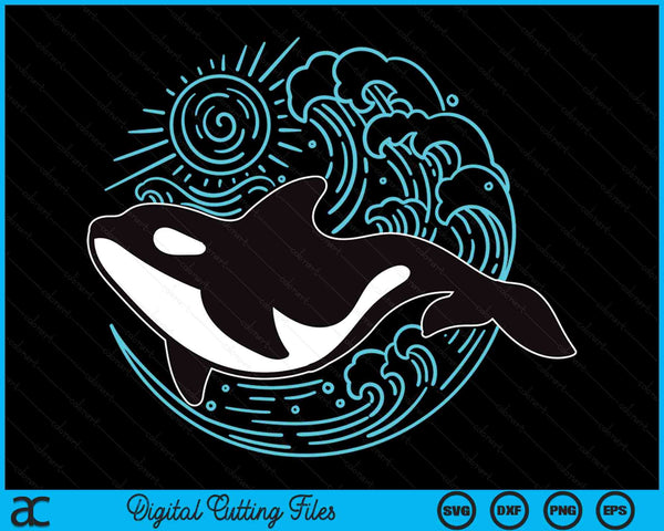 Killer Whale Ocean Lover Orca SVG PNG Digital Printable Files