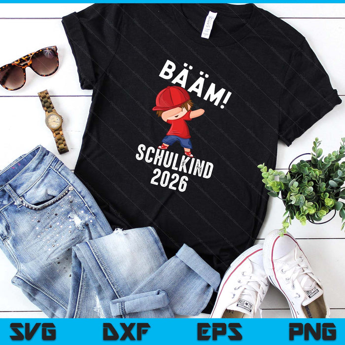Kinder Bääm! Schulkind 2026 SVG PNG Digital Printable Files