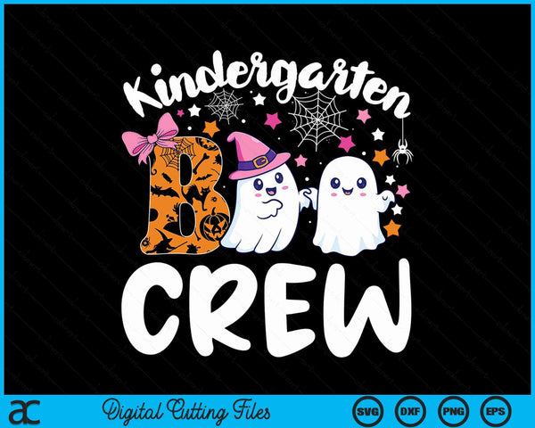 Kindergarten boo crew kindergarten Halloween costume SVG cut file