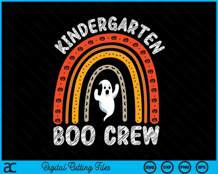 Kindergarten Boo Crew Teacher Student Halloween Costume SVG PNG Digital Cutting File