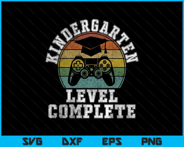Kindergarten Level Complete Third Grade Graduation Video Gamer SVG PNG Digital Printable Files