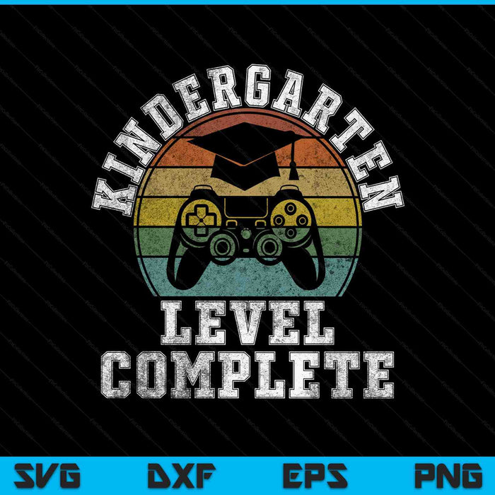 Kindergarten Level Complete Third Grade Graduation Video Gamer SVG PNG Digital Printable Files