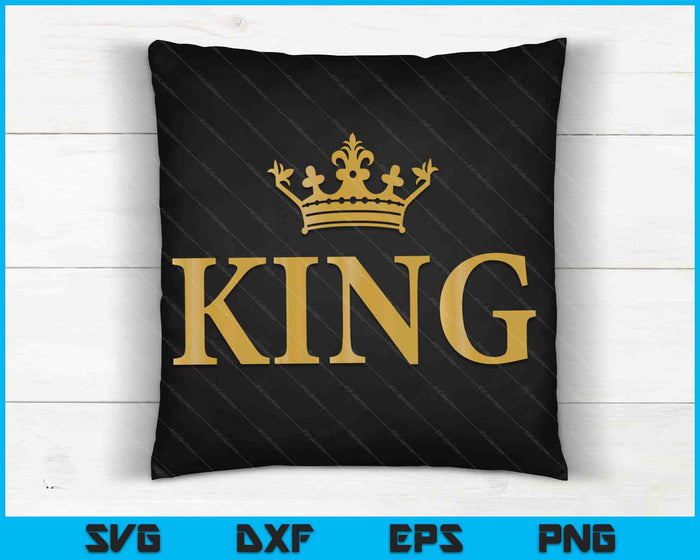 King Gold Crown Cumpleaños SVG PNG Cortar archivos imprimibles