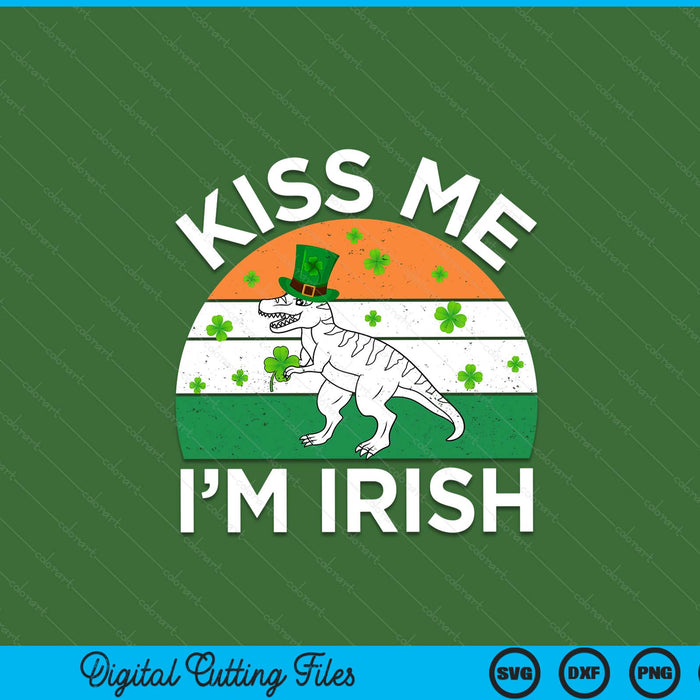 Kus me, ik ben Ierse St Patricks Day Funny Kid Boy Peuter SVG PNG Digitale Snijbestanden