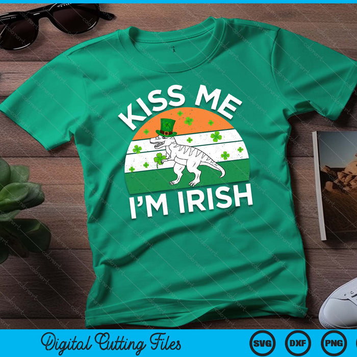 Kiss Me Im Irish St Patricks Day Funny Kid Boy Toddler SVG PNG Digital Cutting Files